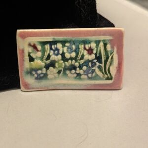 Handmade ceramic brooch